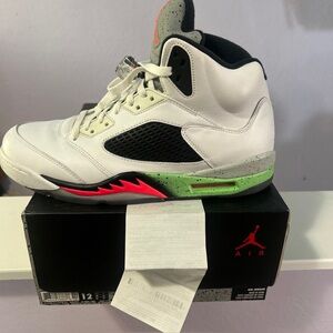 Nike Air Jordan 5 Retro Poison Green mens sz 12 136027-115